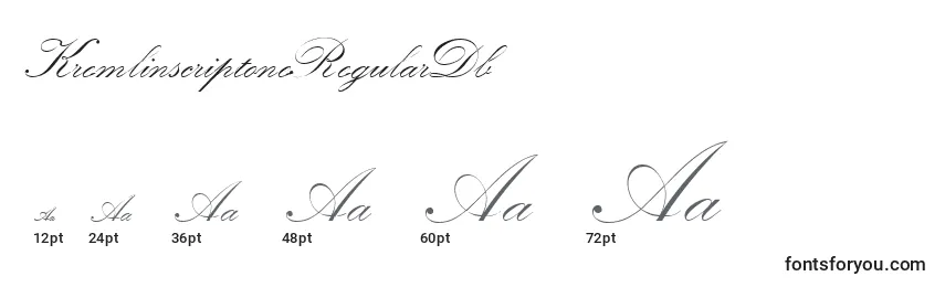KremlinscriptoneRegularDb Font Sizes