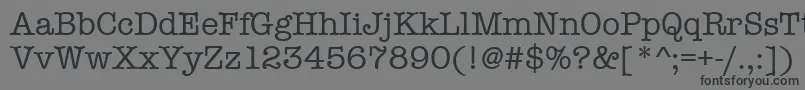 Amtypewritermditctt Font – Black Fonts on Gray Background