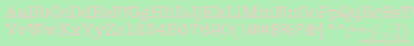 Amtypewritermditctt Font – Pink Fonts on Green Background