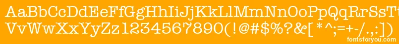 Amtypewritermditctt Font – White Fonts on Orange Background