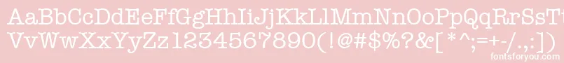 Amtypewritermditctt Font – White Fonts on Pink Background