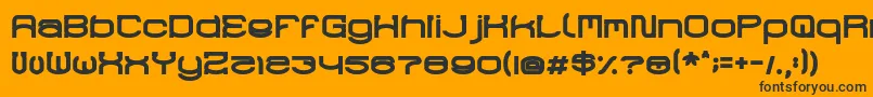RaynalizBold Font – Black Fonts on Orange Background
