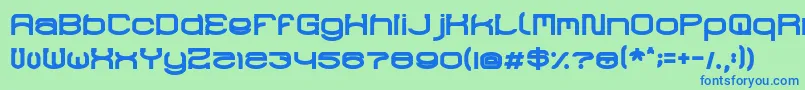RaynalizBold Font – Blue Fonts on Green Background