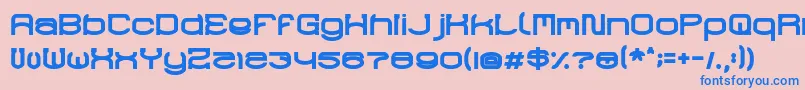 RaynalizBold Font – Blue Fonts on Pink Background