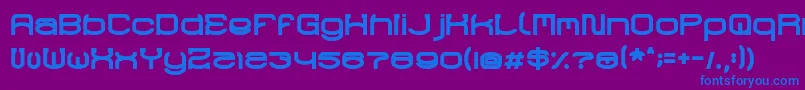 RaynalizBold Font – Blue Fonts on Purple Background