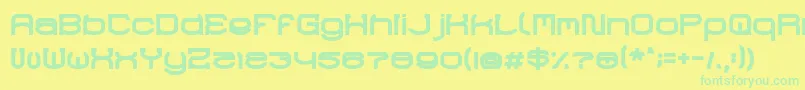 RaynalizBold Font – Green Fonts on Yellow Background