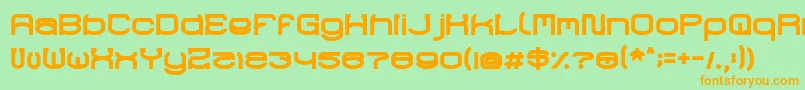RaynalizBold Font – Orange Fonts on Green Background