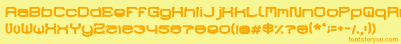 RaynalizBold Font – Orange Fonts on Yellow Background
