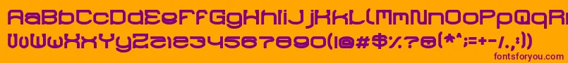 RaynalizBold Font – Purple Fonts on Orange Background