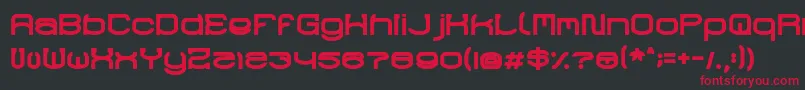 RaynalizBold Font – Red Fonts on Black Background