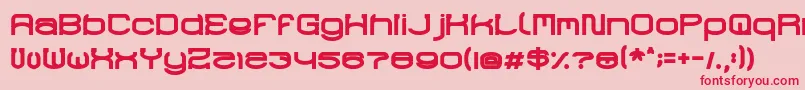 RaynalizBold Font – Red Fonts on Pink Background