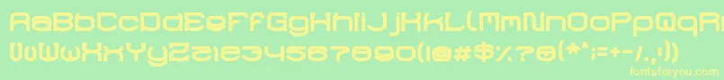 RaynalizBold Font – Yellow Fonts on Green Background