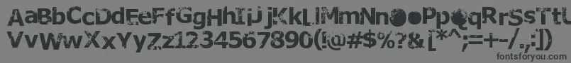 フォントRusto – 黒い文字の灰色の背景