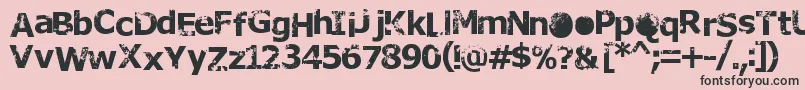 Rusto Font – Black Fonts on Pink Background