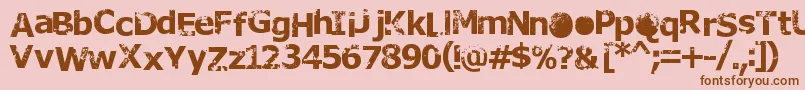 Weitere Informationen zur Rusto-Schriftart Rusto-Schriftart – Braune Schriften auf rosa Hintergrund
