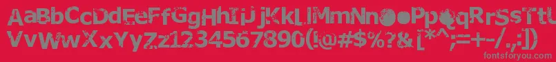 Rusto-Schriftart – Graue Schriften auf rotem Hintergrund