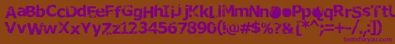 Rusto Font – Purple Fonts on Brown Background
