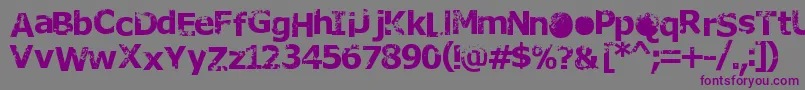 Шрифт Rusto – фиолетовые шрифты на сером фоне