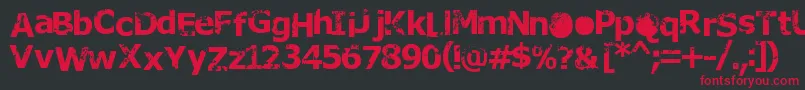 Rusto Font – Red Fonts on Black Background