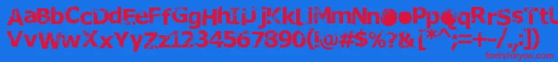 Шрифт Rusto – красные шрифты на синем фоне