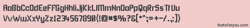 Karismas-Schriftart – Schwarze Schriften auf rosa Hintergrund