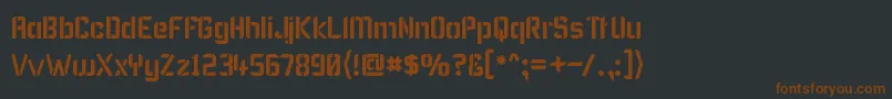 Karismas-fontti – ruskeat fontit mustalla taustalla