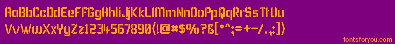 Karismas Font – Orange Fonts on Purple Background