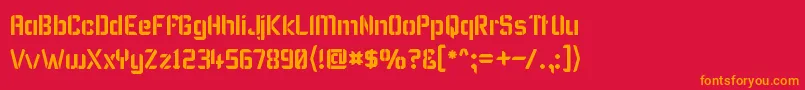 Karismas Font – Orange Fonts on Red Background