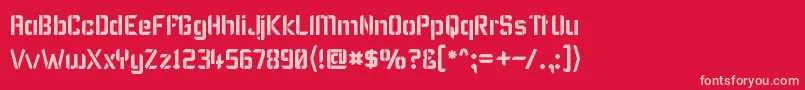 Karismas Font – Pink Fonts on Red Background