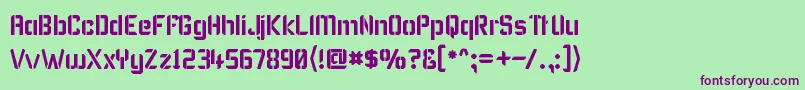 Karismas Font – Purple Fonts on Green Background