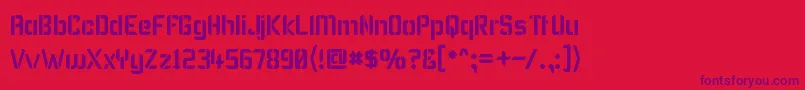 Karismas Font – Purple Fonts on Red Background