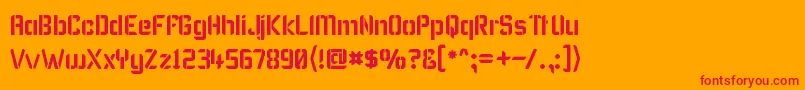 Karismas Font – Red Fonts on Orange Background