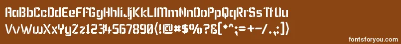 フォントKarismas – 茶色の背景に白い文字