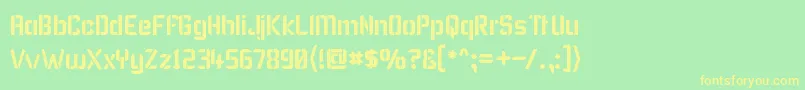 Karismas Font – Yellow Fonts on Green Background