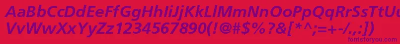 AgforeignermediumcItalic Font – Purple Fonts on Red Background