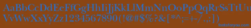 Nebraska Font – Blue Fonts on Brown Background