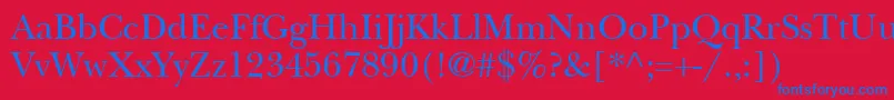 Nebraska Font – Blue Fonts on Red Background