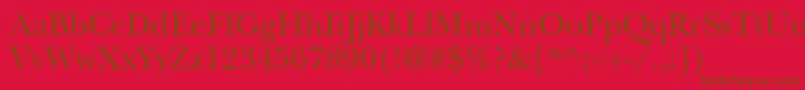 フォントNebraska – 赤い背景に茶色の文字