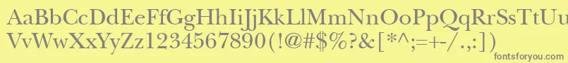 フォントNebraska – 黄色の背景に灰色の文字