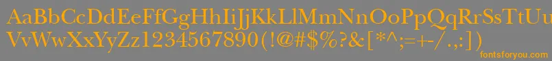 Nebraska Font – Orange Fonts on Gray Background