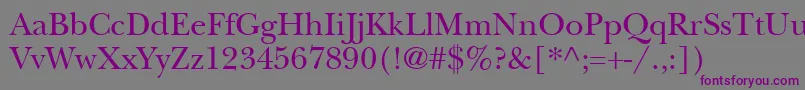 Шрифт Nebraska – фиолетовые шрифты на сером фоне