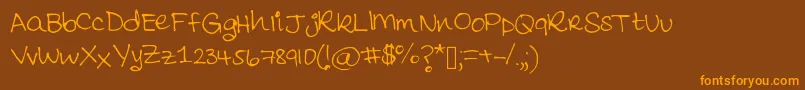 AmatullahregS2014 Font – Orange Fonts on Brown Background
