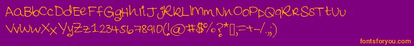 AmatullahregS2014 Font – Orange Fonts on Purple Background