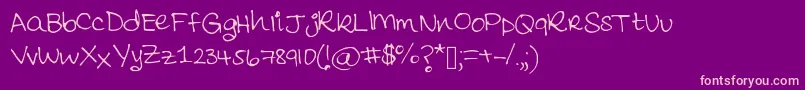 AmatullahregS2014 Font – Pink Fonts on Purple Background