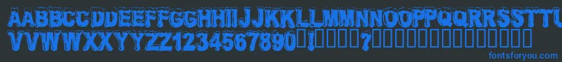 Frosw Font – Blue Fonts on Black Background