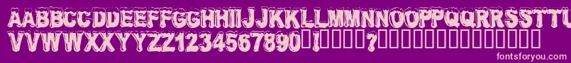 Frosw Font – Pink Fonts on Purple Background