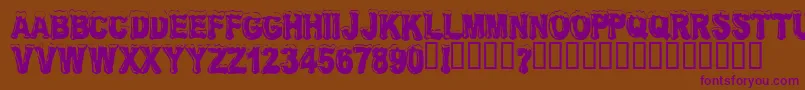 Frosw Font – Purple Fonts on Brown Background