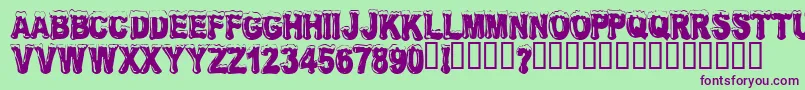 Frosw Font – Purple Fonts on Green Background