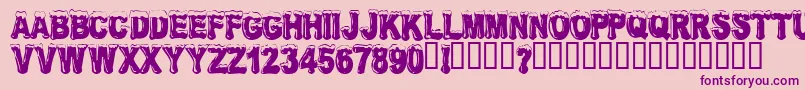 Frosw Font – Purple Fonts on Pink Background