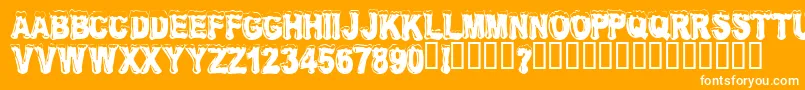 Frosw Font – White Fonts on Orange Background